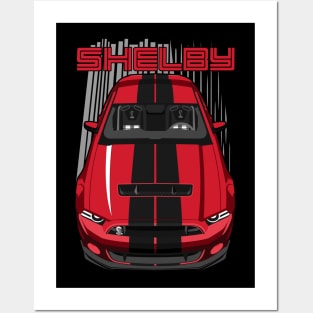 Shelby GT500 S197 - Red & Black Posters and Art